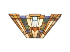 Große Tiffany Wandleuchte Lampenschirm Bunt, Breite 41cm mit E14 LED