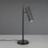 Große Tischlampe SOKA Metall Schwarz mit schwenkbarem Spot, Höhe 50cm