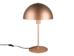 Große Tischleuchte NOLA aus Metall Coffee in Pilzform, Höhe 45cm