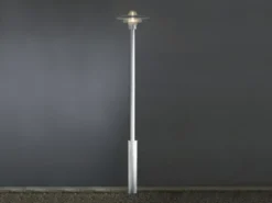 Große Wegeleuchte MODENA moderne Mastleuchte aus Stahl, Höhe 225cm