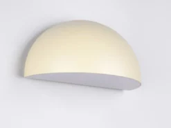 Halbrunde Downlight Außenwandleuchte MAAS Beige, Breite 27cm