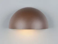 Halbrunde LED Downlight Außenwandleuchte Rostbraun, Breite 27cm