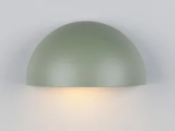Halbrunde LED Downlight Außenwandleuchte Grün, Breite 27cm