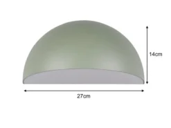 Halbrunde LED Downlight Außenwandleuchte Grün, Breite 27cm
