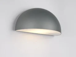 Halbrunde LED Downlight Außenwandleuchte Anthrazit, Breite 27cm