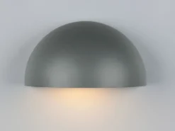 Halbrunde LED Downlight Außenwandleuchte Anthrazit, Breite 27cm