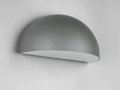 Halbrunde LED Downlight Außenwandleuchte Anthrazit, Breite 27cm