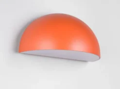 Halbrunde LED Downlight Außenwandleuchte Apricot, Breite 27cm