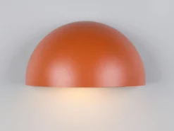 Halbrunde LED Downlight Außenwandleuchte Apricot, Breite 27cm
