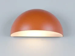 Halbrunde LED Downlight Außenwandleuchte Apricot, Breite 27cm