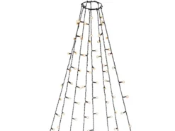 Hängende LED Christbaum Lichterkette 400 bernsteinfarbene LED´s -