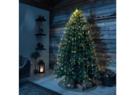 Hängende LED Christbaum Lichterkette 180 bernsteinfarbene LED´s -