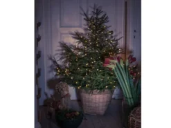 Hängende LED Christbaum Lichterkette 200 bernsteinfarbene LED´s -