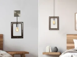 Hängende LED Wandleuchte 2 in 1 Wand- & Pendelleuchte, 4-stufig verstellbar