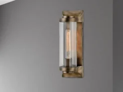 Hochwertige Vintage Wandleuchte für Innen & Außen, Bronze Höhe 36cm