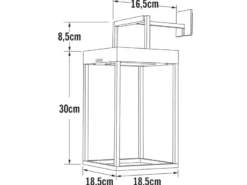 4in1 Akku Tischleuchte PORTOFINO, per Solar & USB aufladbar, mit Wandhalterung