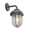 Industrial Außenwandleuchte Laterne in Anthrazit mit E27 LED, Höhe 33cm