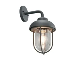 Industrial Außenwandleuchte Laterne in Anthrazit mit E27 LED, Höhe 33cm