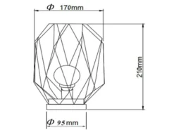 Industrial LED Tischlampe NARDA Rostoptik, kabellos Batteriebetrieb, Höhe 21cm