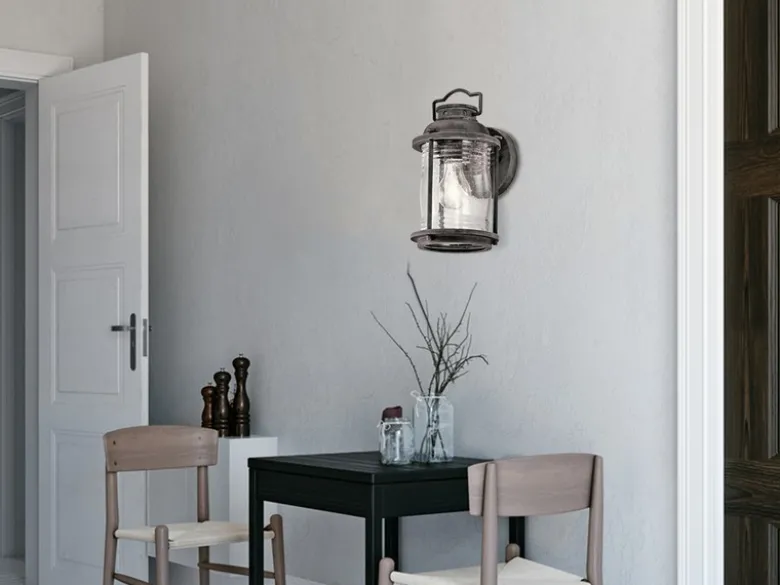 Industrial Wandlaterne ASHLAND BAY für Innen & Außen, Anthrazit Höhe 35cm