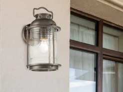Industrial Wandlaterne ASHLAND BAY für Innen & Außen, Bronze Höhe 35cm