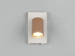 Innen Wandstrahler SOKA Grau mit Schalter, Spot Coffee schwenkbar, Höhe 15cm