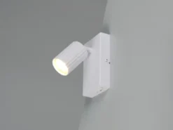 Innen Wandstrahler SOKA Weiß mit Schalter, Spot schwenkbar, Höhe 15cm