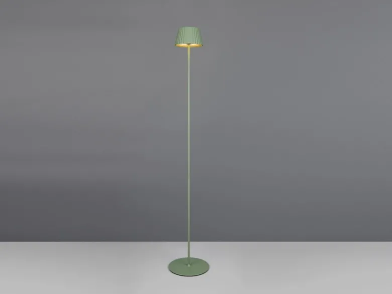 Kabellose Akku Stehlampe SUAREZ dimmbar für Innen & Außen, Grün - 123cm klein