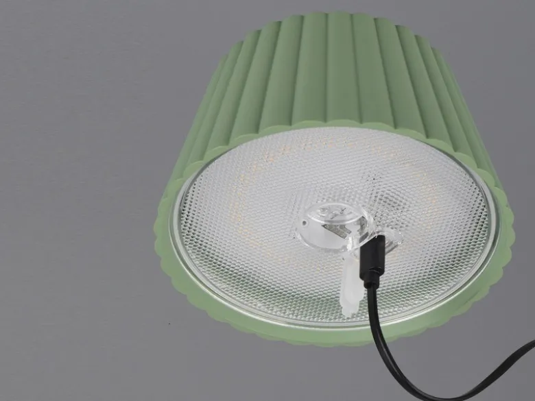 Kabellose Akku Stehlampe SUAREZ dimmbar für Innen & Außen, Grün - 123cm klein