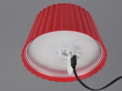 Kabellose Akku Stehlampe SUAREZ dimmbar für Innen & Außen, Rot - 123cm klein