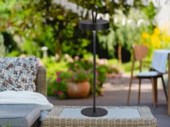 Kabellose Outdoor Tischlampe DORD - dimmbar & höhenverstellbar 21-46cm