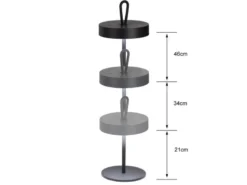 Kabellose Outdoor Tischlampe DORD - dimmbar & höhenverstellbar 21-46cm