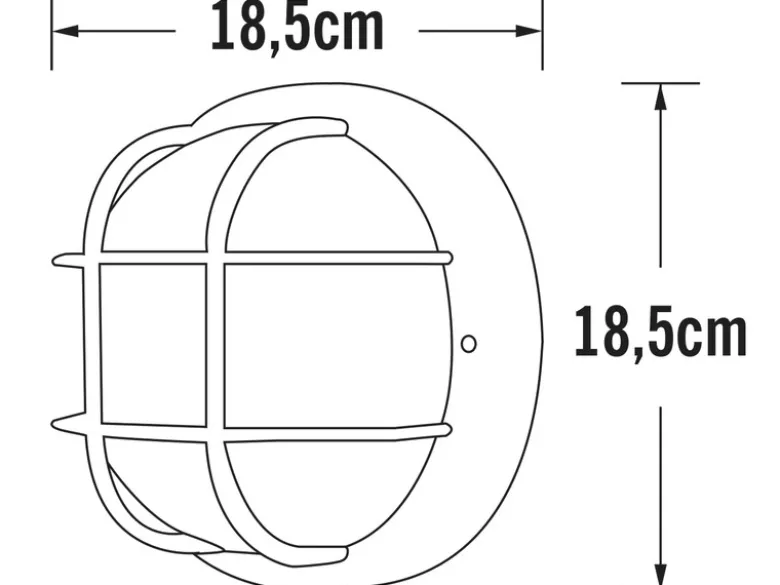 Kellerleuchte MANTOVA für Wand-& Deckenmontage Ø18,5cm, Weiß