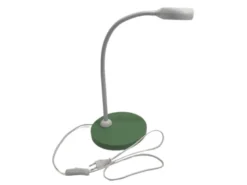 Kinder Schreibtischleuchte Grün-Grau mit Flexarm & LED-Leuchtmittel, Höhe 43cm
