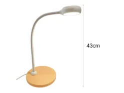 Kinder Schreibtischleuchte Pfirsichfarben/Grau Flexarm & LED-Leuchtmittel, 43cm