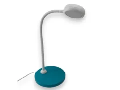 Kinder Schreibtischleuchte Blaugrün-Grau Flexarm & LED-Leuchtmittel, Höhe 43cm