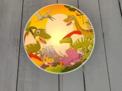 Kinderzimmer Wandlampe Dino Ø 25cm mit Schalter, Kabel, Stecker & E14 LED