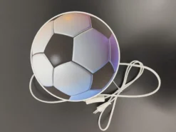 Kinderzimmer Wandlampe Fußball Ø 25cm mit Schalter, Kabel, Stecker & E14 LED