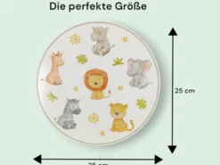 Kinderzimmer Wandlampe LITTLE SAFARI mit Kabel, Stecker & Schalter, Ø 25cm