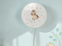 Kinderzimmer Wandlampe PONY PAULA mit Kabel, Stecker & Schalter, Ø 25cm