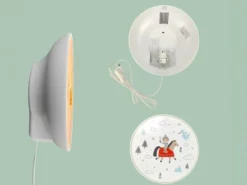 Kinderzimmer Wandlampe RITTER THEO mit Kabel, Stecker & Schalter, Ø 25cm