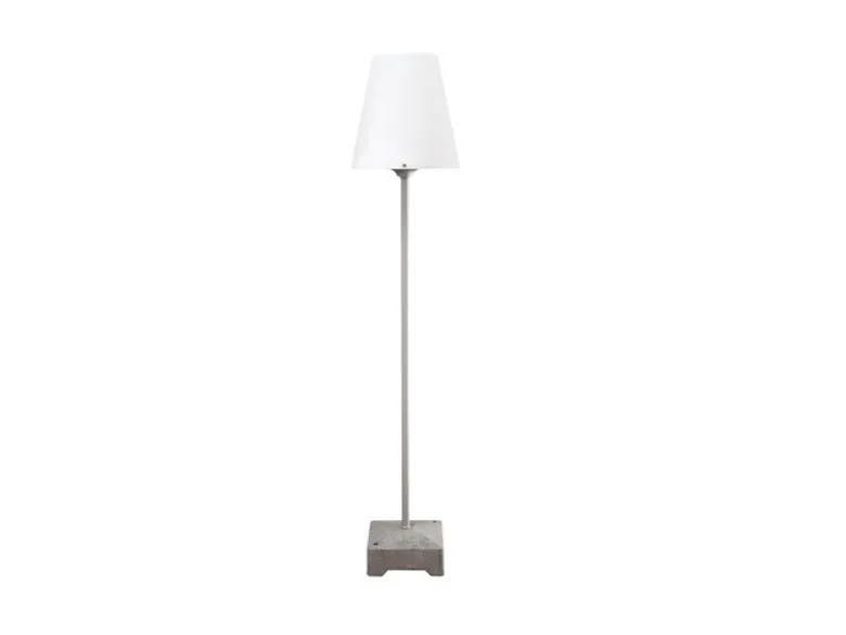 Klassische LED Außenstehleuchte aus Aluminium, Höhe 130cm, Weiß