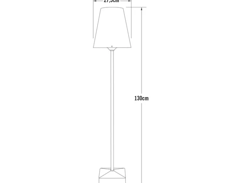 Klassische LED Außenstehleuchte aus Aluminium, Höhe 130cm, Weiß