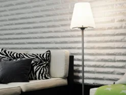 Klassische LED Außenstehleuchte aus Aluminium, Höhe 130cm, Weiß