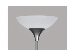Klassischer Deckenfluter DEZWO Silbergrau, Höhe 180cm