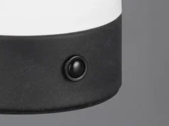Kleine Akku Tischlampe DOOLEY aus Glas Weiß, Höhe 18cm