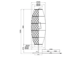 Kleine Boho Stehlampe HIVE Lampenschirm geflochten aus Hanfseil, Höhe 120cm