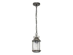 Kleine Industrial Pendelleuchte ASHLAND BAY für Innen & Außen, Bronze Ø15cm