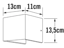 Kleine LED Außenwandleuchte CREMONA Up and Down Höhe 13,5cm, Anthrazit