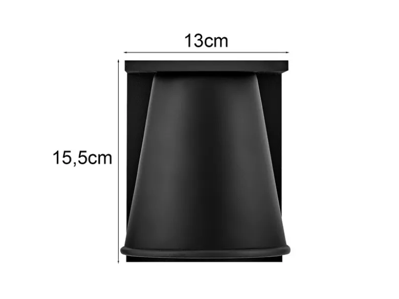Kleine LED Außenwandleuchte HANS Schwarz, Salzluft resistent, Höhe 15,5cm
